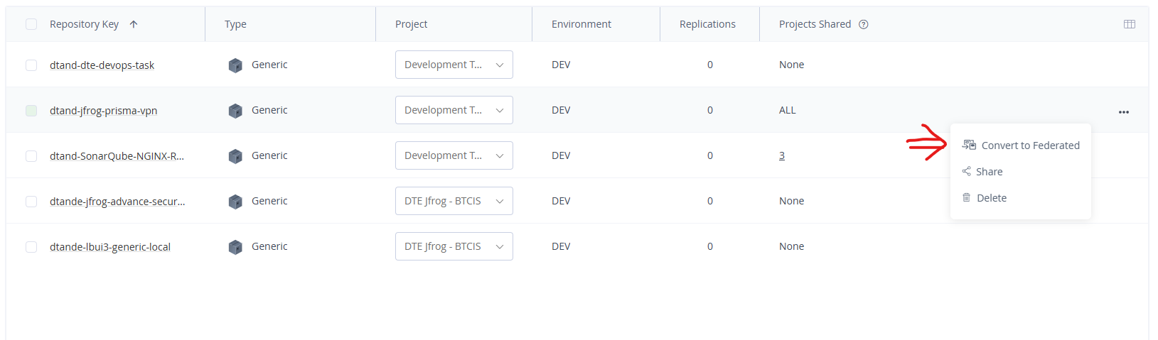 Convert to Federated