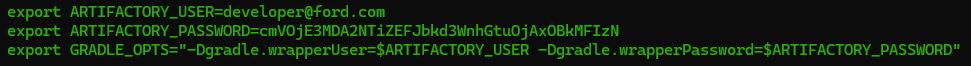 JFrog ENV VAR (MacOS)