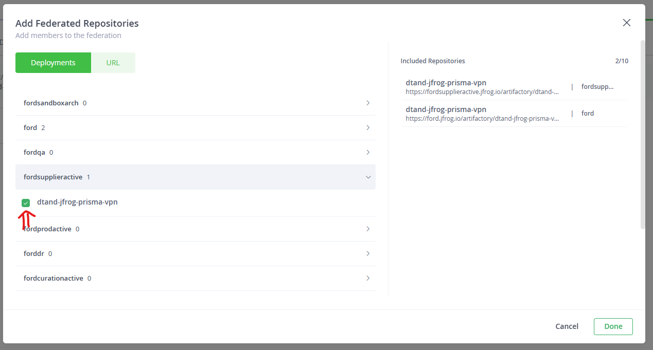 Remove repository from federation